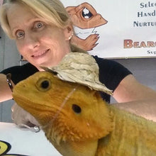 Load image into Gallery viewer, Straw Hat for Bearded Dragons and Other Reptiles
